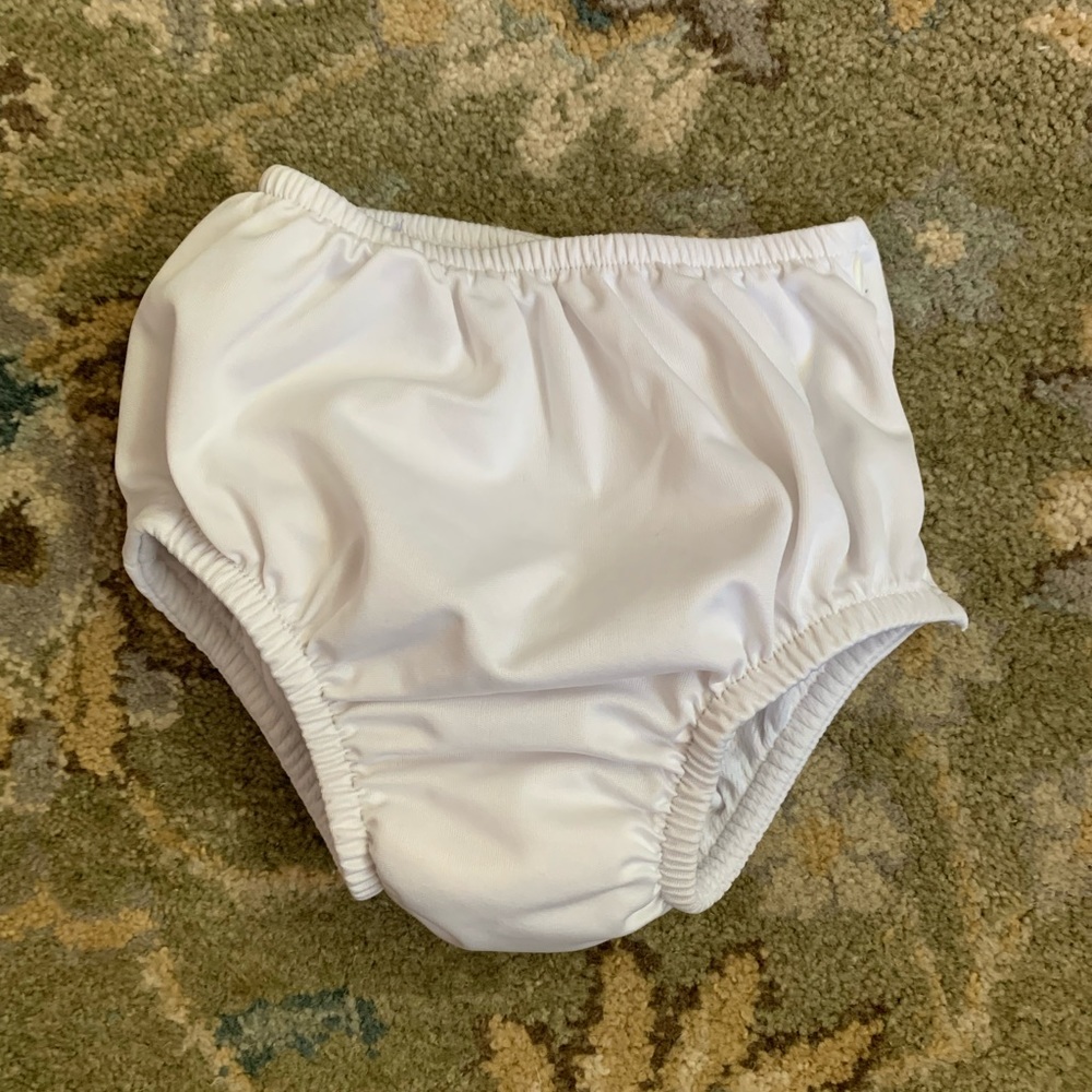 White I Play Swim bottom/Diaper